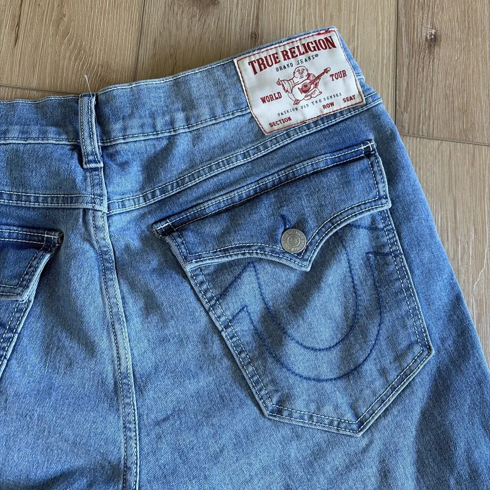 True Religion Mens Geno  Stitch Flap Pocket Relaxed Slim Fit Stretch Size 36x32